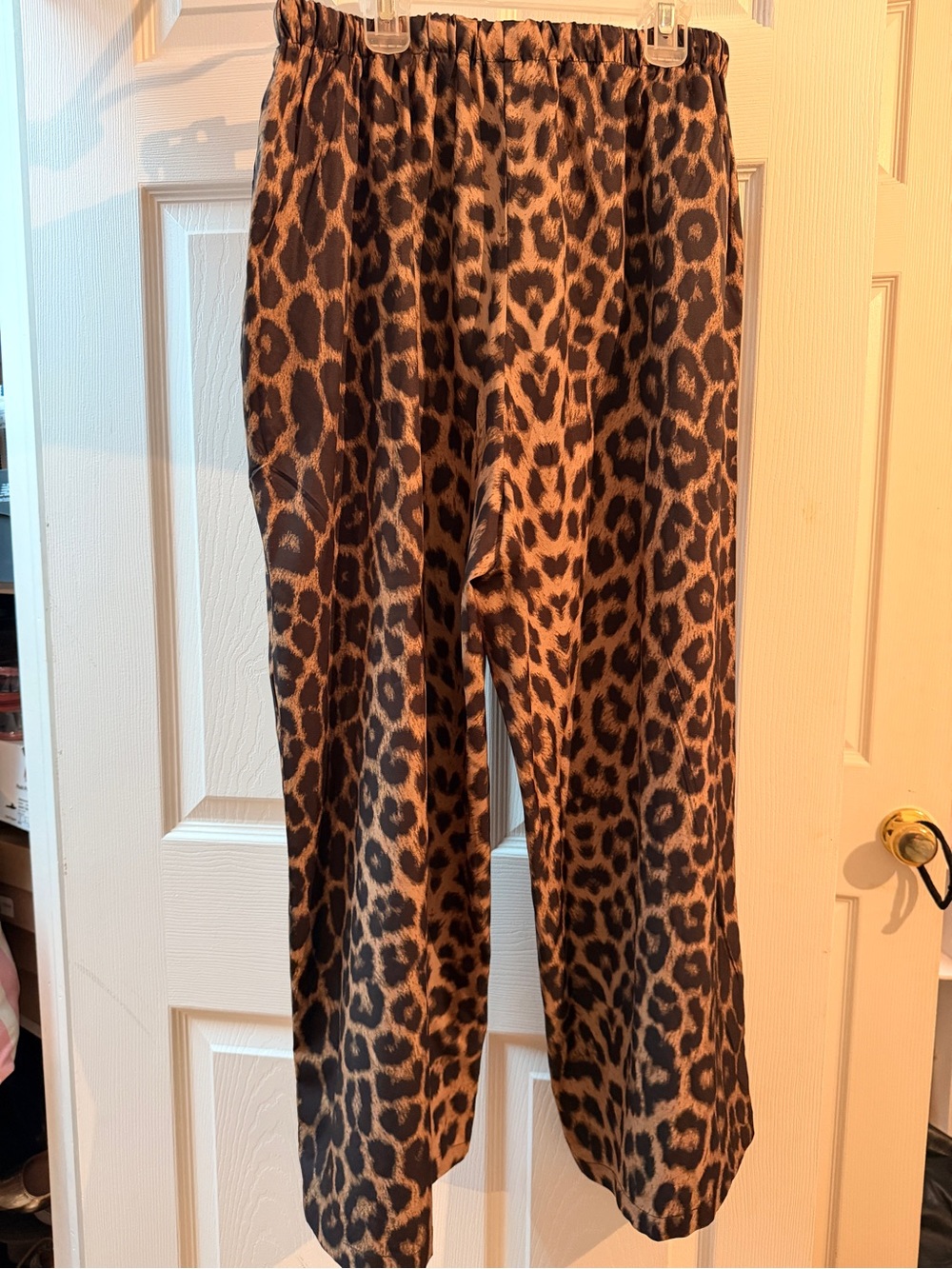 SHEIN Brown & Black Leopard Print Wide-Leg Pants